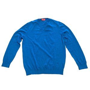 ISAIA Napoli Cashmere Sweater Men NO SIZE V-Neck Long Sleeve Luxury Winter FLAWS